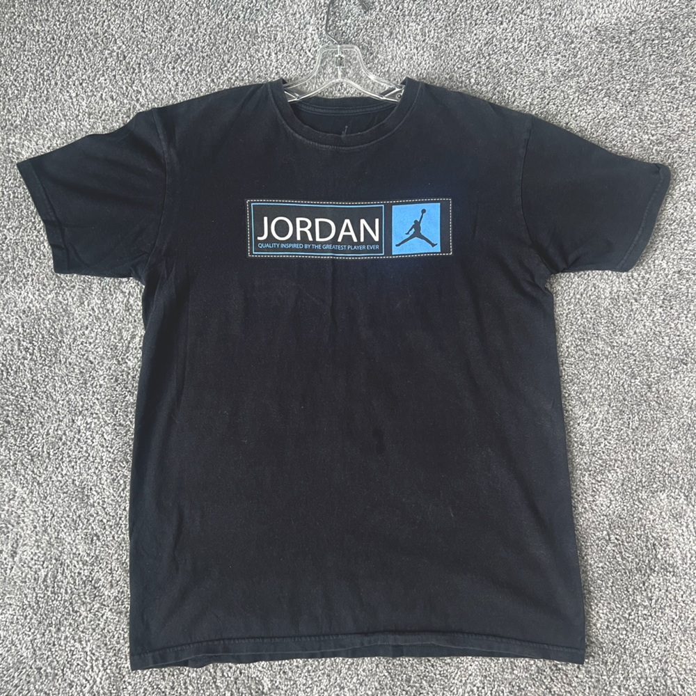 Jordan Black Short Sleeve Tee with Iconic Branding